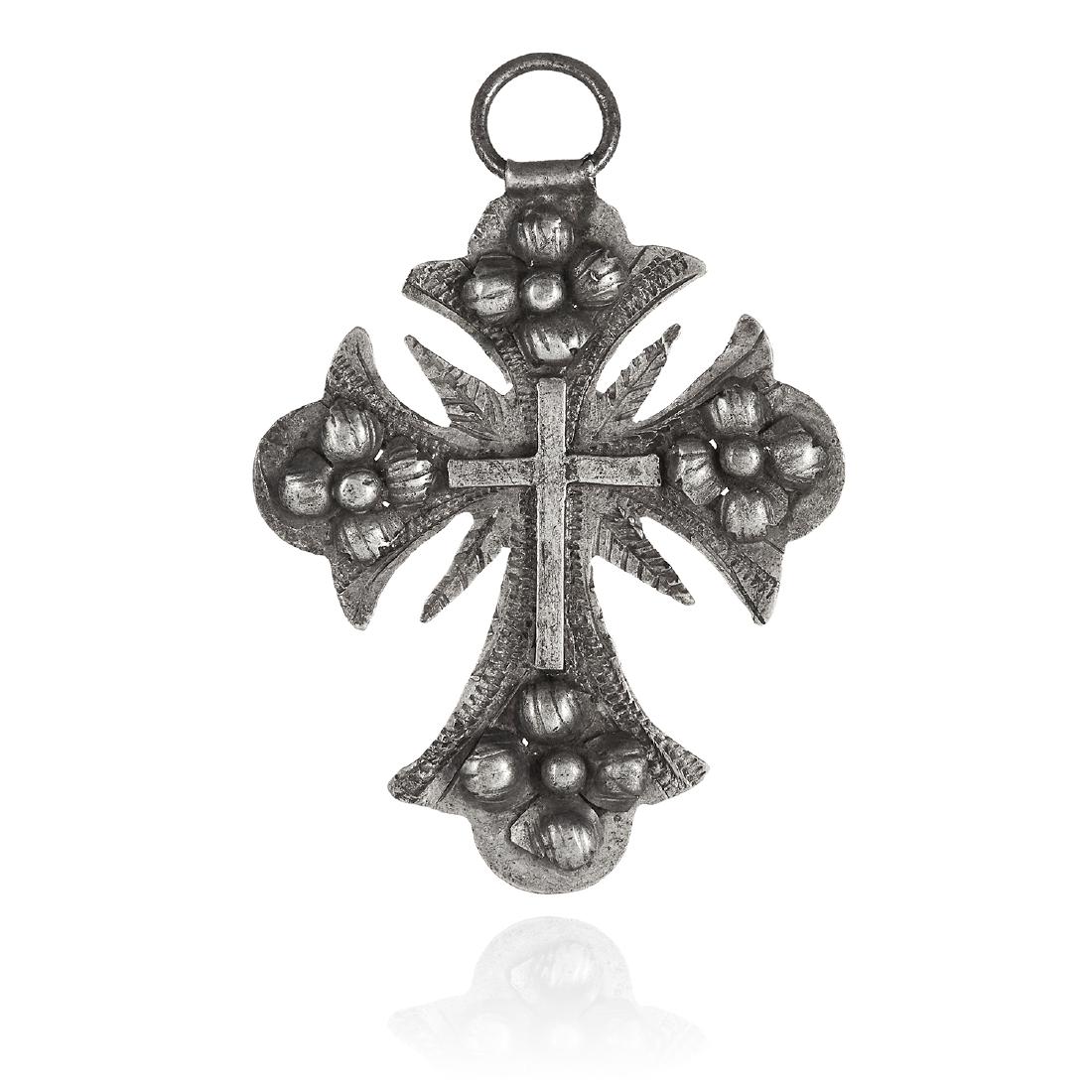 A SILVER CROSS PENDANT, SPANISH, 18TH CENTURY in (1 of 1)