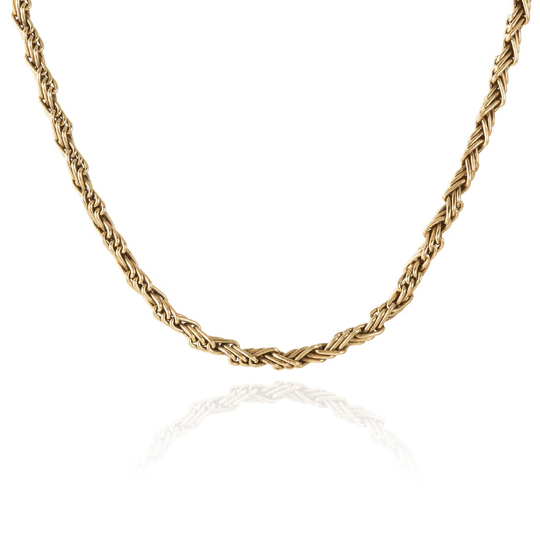 A GOLD FANCY LINK CHAIN in yellow gold, formed of fancy (1 of 1)