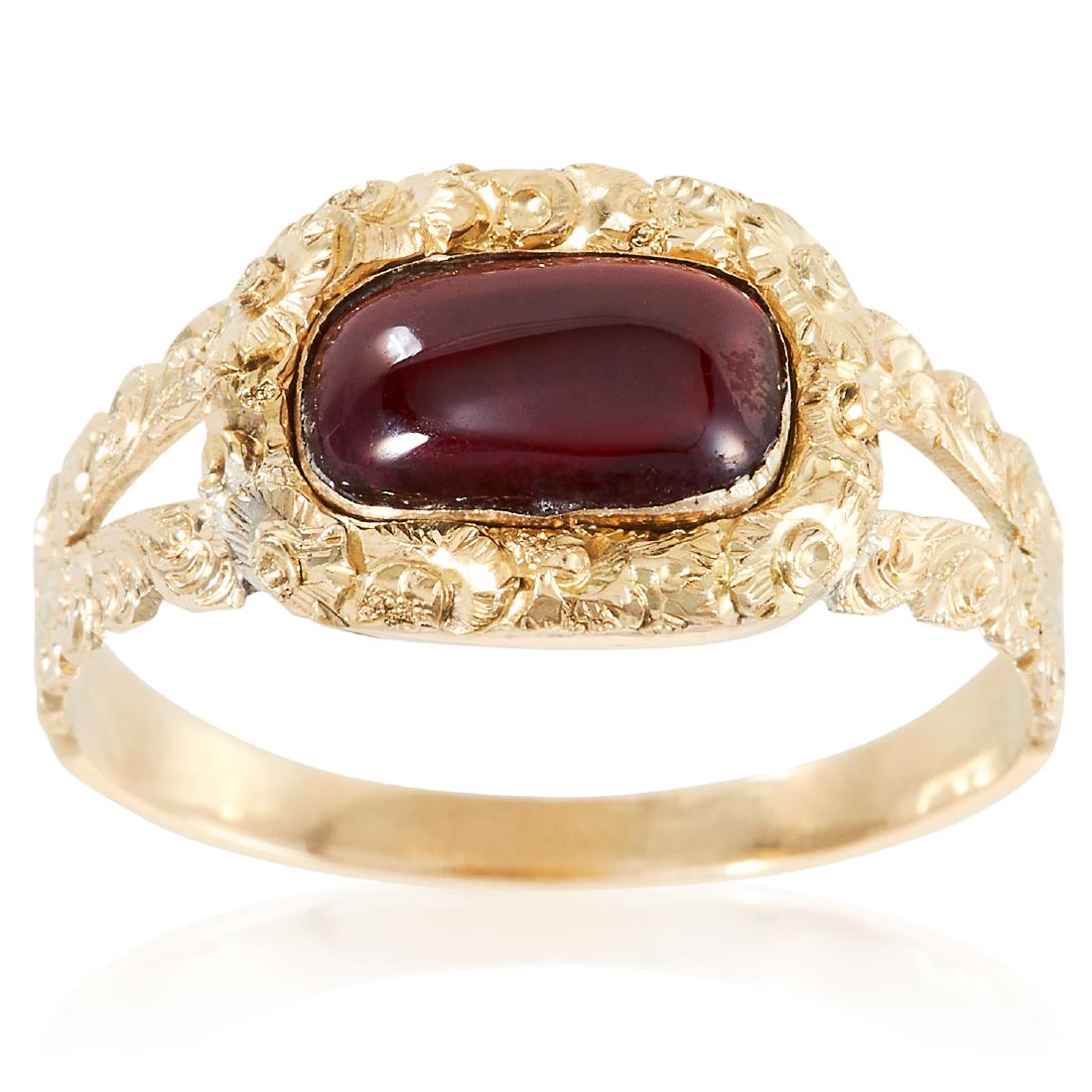 AN ANTIQUE GEORGIAN GARNET RING, EARLY 19TH CENTURY in (1 of 1)