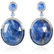 A PAIR OF SAPPHIRE AND DIAMOND EARRINGS in 18ct white