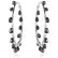 A PAIR OF 14.5 CARAT FANCY BLACK DIAMOND HOOP EARRINGS