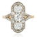 AN ART DECO DIAMOND RING in yellow gold and platinum,