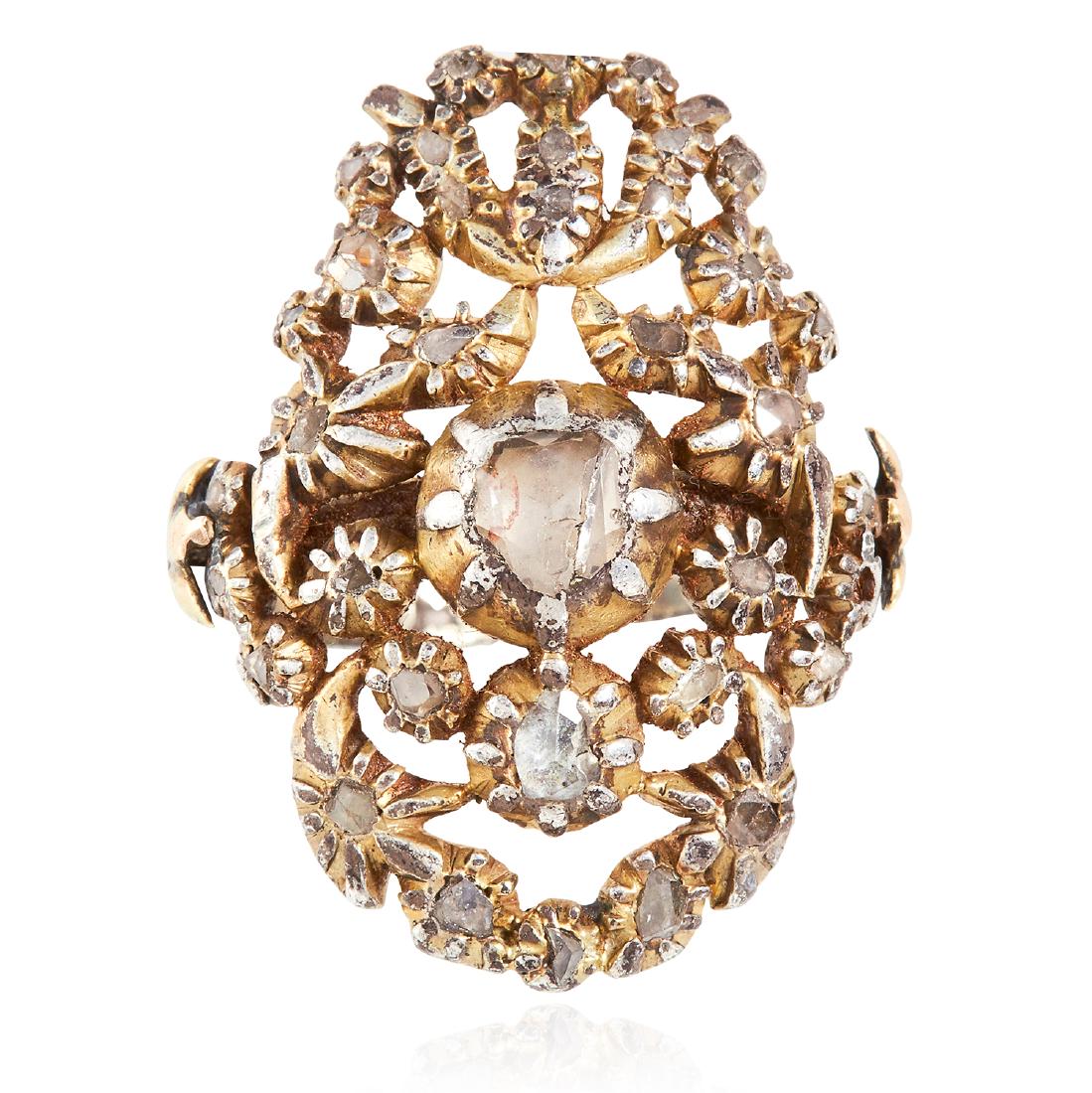 AN ANTIQUE DIAMOND RING, 19TH CENTURY in yellow gold (1 of 1)