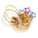 VINTAGE SAPPHIRE, RUBY, EMERALD AND DIAMOND BROOCH in