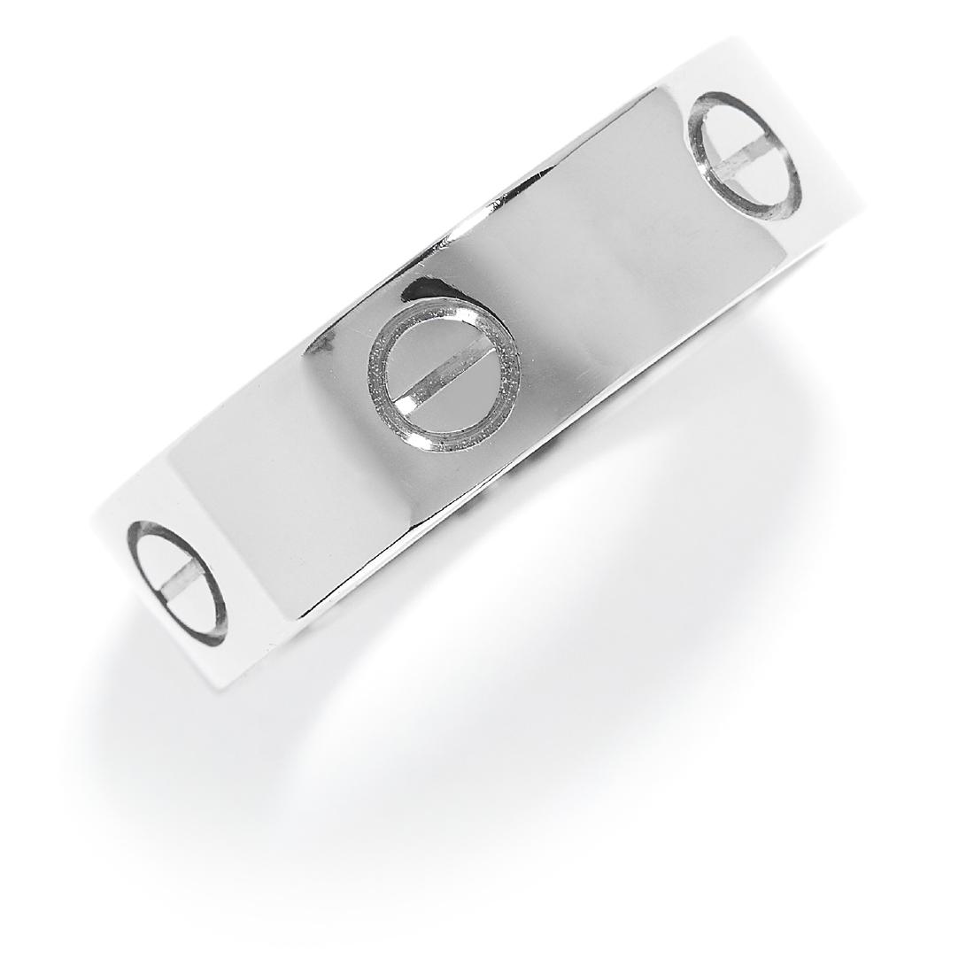 LOVE RING, CARTIER in 18ct white gold, the band with (1 of 1)