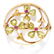 ANTIQUE PERIDOT, RUBY AND PEARL BROOCH in 15ct yellow