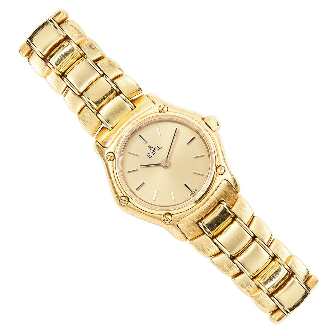 LADIES EBEL WAVE WRISTWATCH in 18ct yellow gold, 23mm (1 of 2)