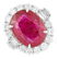 6.12 CARAT MOZAMBIQUE NO HEAT RUBY AND DIAMOND RING set