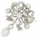 ANTIQUE NATURAL PEARL AND DIAMOND BOW BROOCH set with