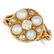 ANTIQUE PEARL AND DIAMOND RING set with old cut