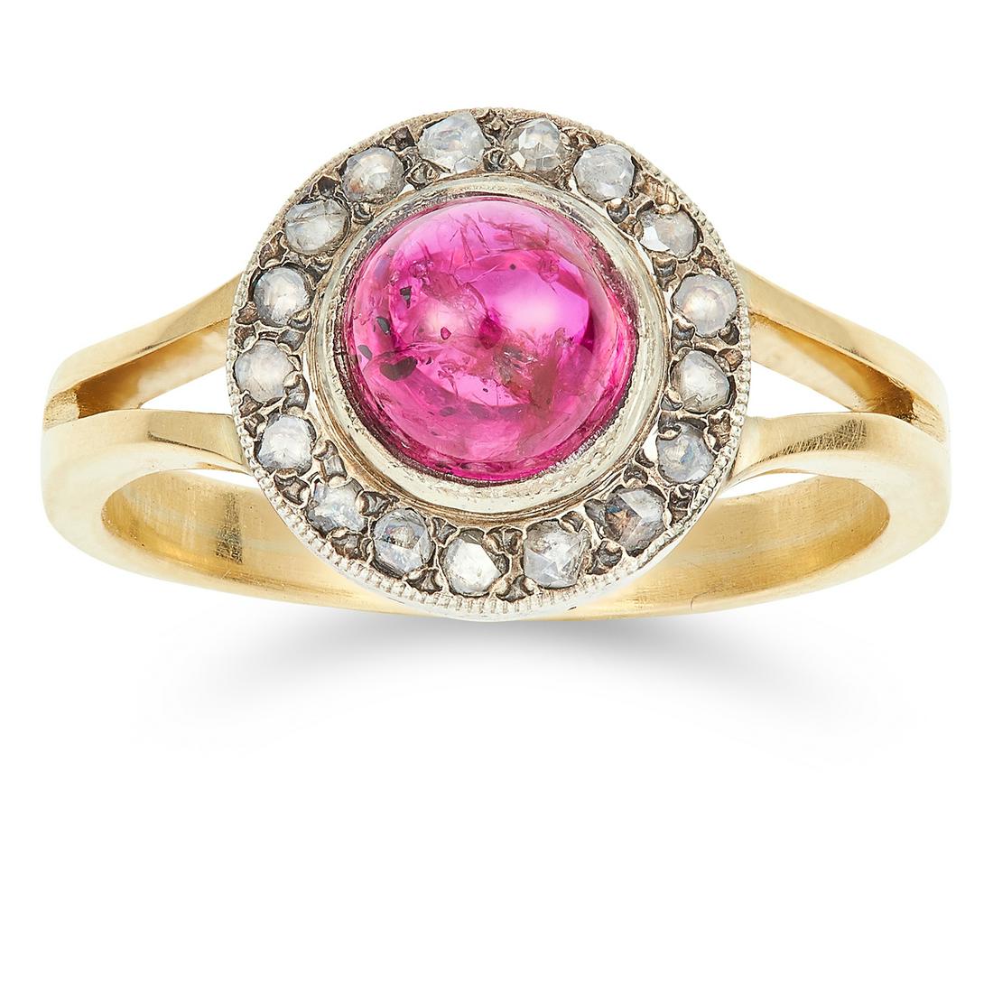 UNHEATED 1.92 CARAT RUBY AND DIAMOND RING set with a (1 of 1)
