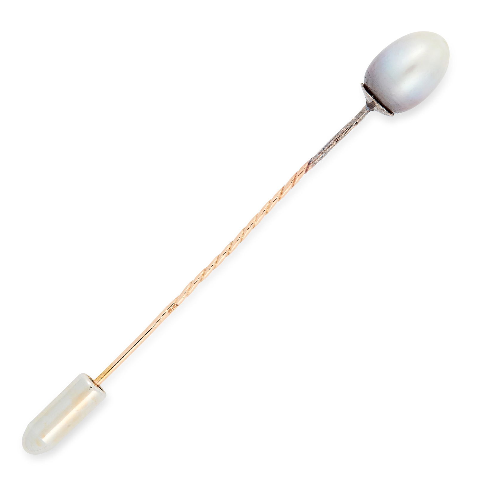 ANTIQUE NATURAL PEARL TIE PIN set with a natural pearl (1 of 1)