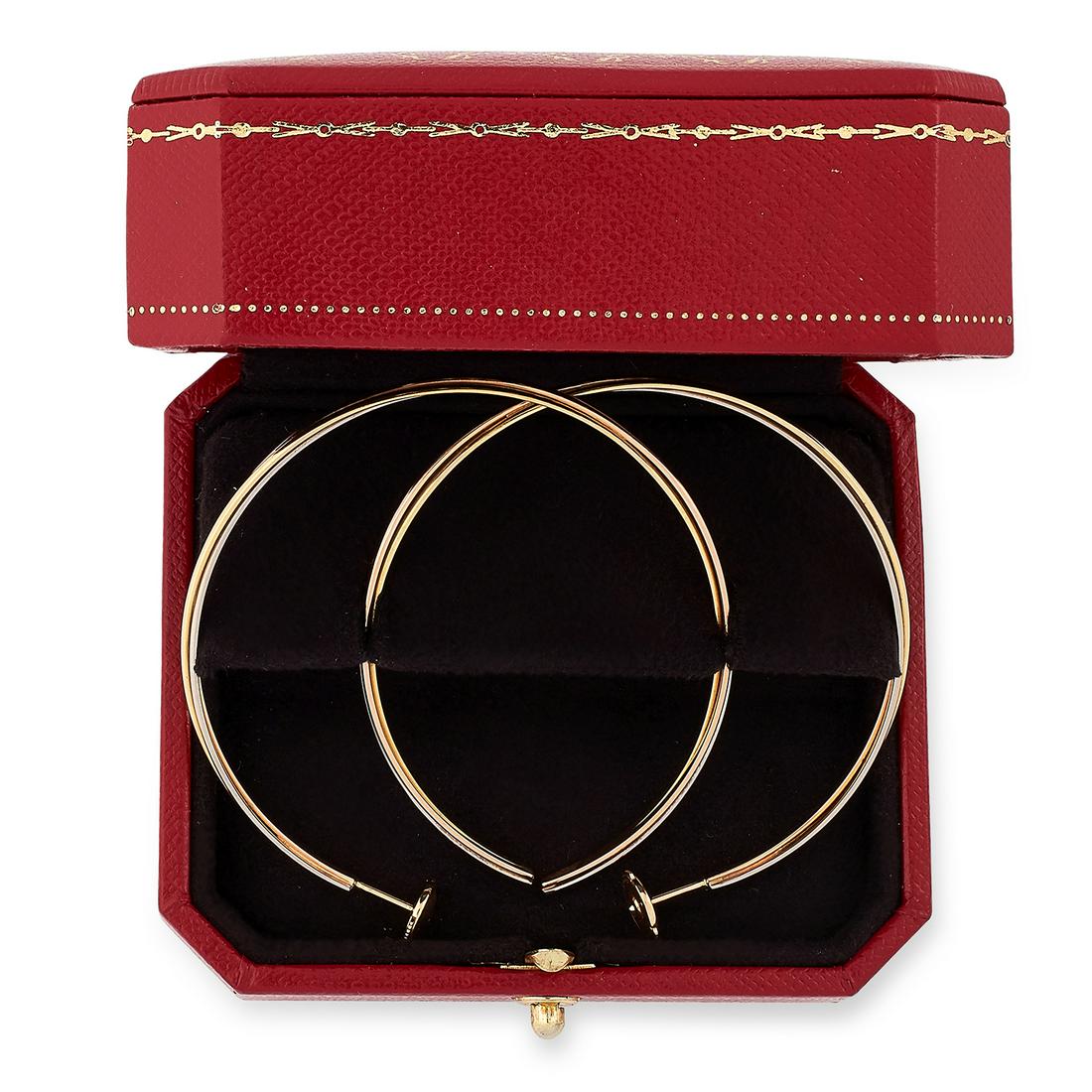 A PAIR OF TRINITY DE CARTIER HOOP EARRINGS, CARTIER (1 of 1)