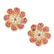 A PAIR OF VINTAGE RUBY AND DIAMOND CLUSTER EARRINGS