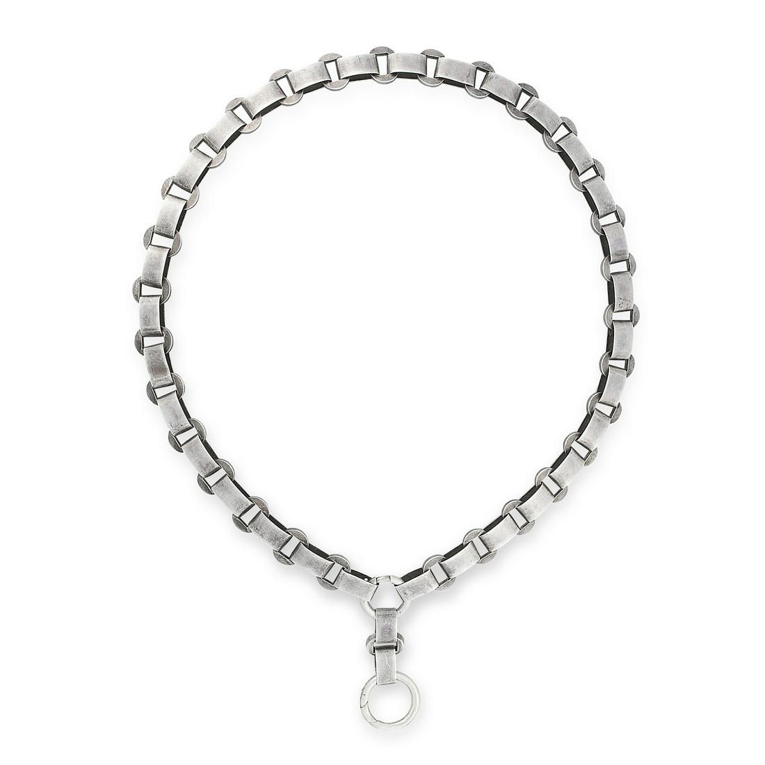 AN ANTIQUE VICTORIAN COLLAR NECKLACE in silver, formed (1 of 1)