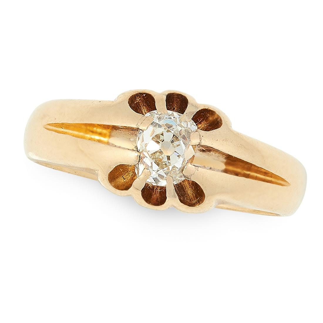 AN ANTIQUE VICTORIAN DIAMOND RING in 18ct yellow gold, (1 of 1)