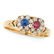 AN ANTIQUE VICTORIAN RUBY, SAPPHIRE AND DIAMOND