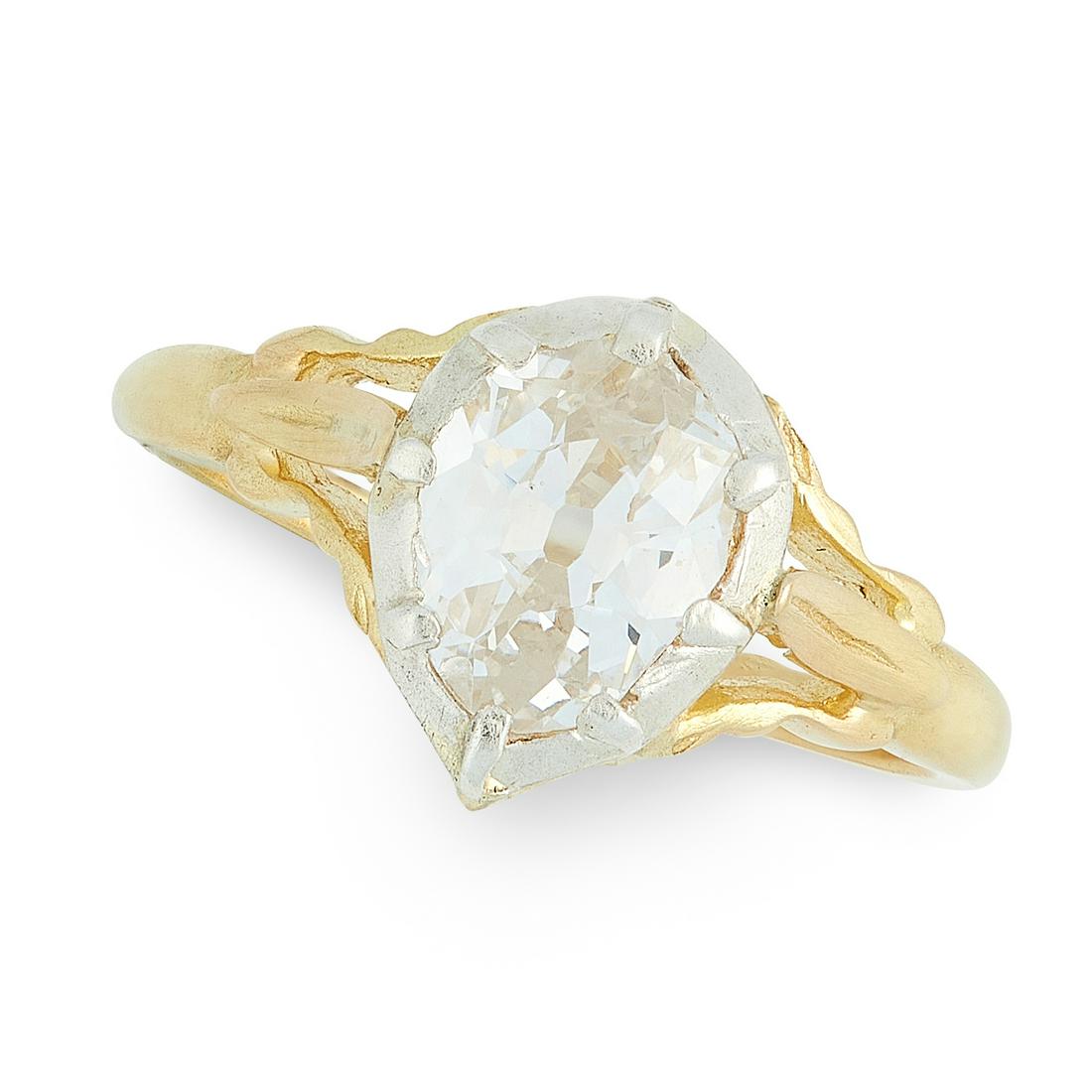 A DIAMOND DRESS RING in high carat yellow gold and (1 of 1)