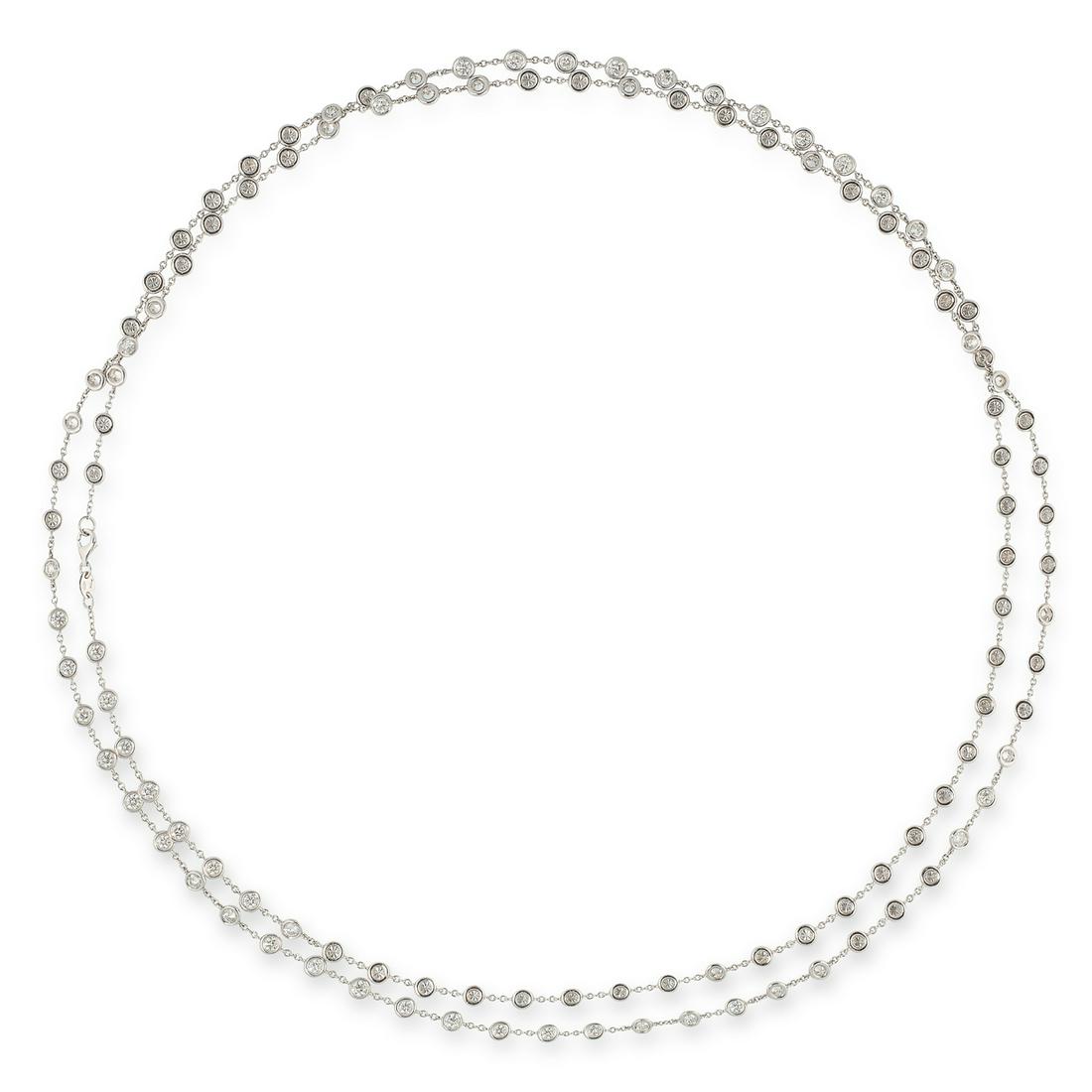 A DIAMOND LONGCHAIN SAUTOIR NECKLACE in the manner of (1 of 1)