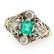 AN ANTIQUE EMERALD AND DIAMOND RING, 19TH CENTURY in