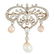 AN ANTIQUE NATURAL PEARL AND DIAMOND BROOCH in high