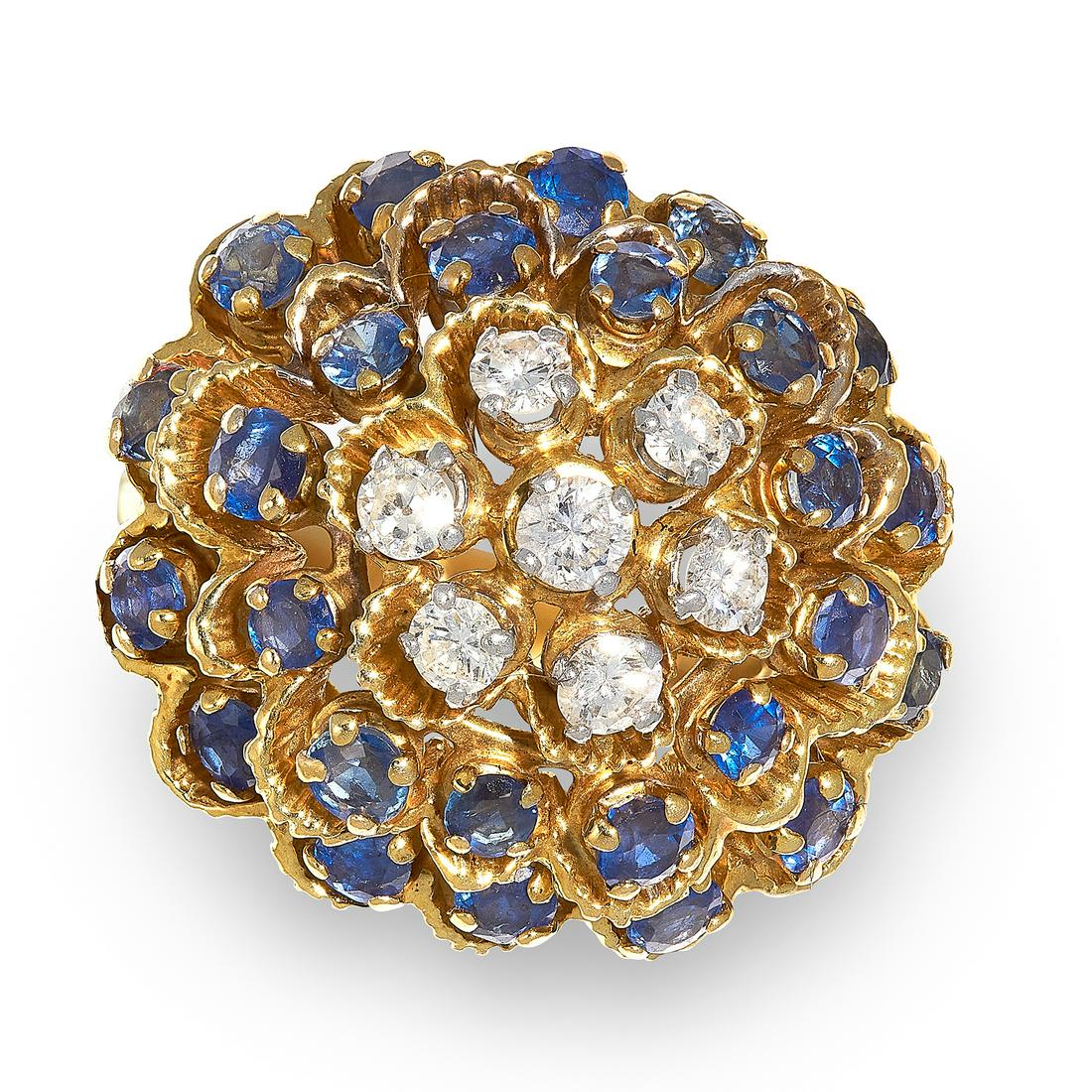 A VINTAGE SAPPHIRE AND DIAMOND RING, KUTCHINSKY 1966 in (1 of 1)