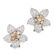 A PAIR OF FANCY PINK AND WHITE DIAMOND EARRINGS in 18ct