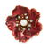 AN ANTIQUE PEARL, DIAMOND AND ENAMEL FLOWER BROOCH in