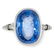 A CEYLON NO HEAT SAPPHIRE INTAGLIO AND DIAMOND SEAL