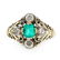 AN ANTIQUE EMERALD AND DIAMOND RING, 19TH CENTURY in