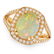 AN OPAL AND DIAMOND DRESS RING in 18ct yellow gold, set
