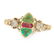 AN ANTIQUE GEORGIAN RUBY, EMERALD AND DIAMOND RING in