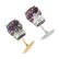A PAIR OF GEMSET SKULL CUFFLINKS in 18ct gold, in the