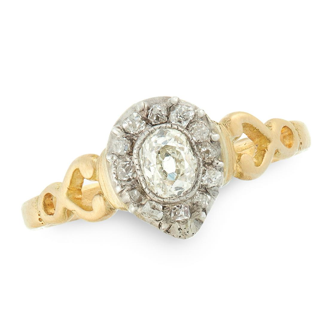 AN ANTIQUE DIAMOND RING, 19TH CENTURY in yellow gold (1 of 1)
