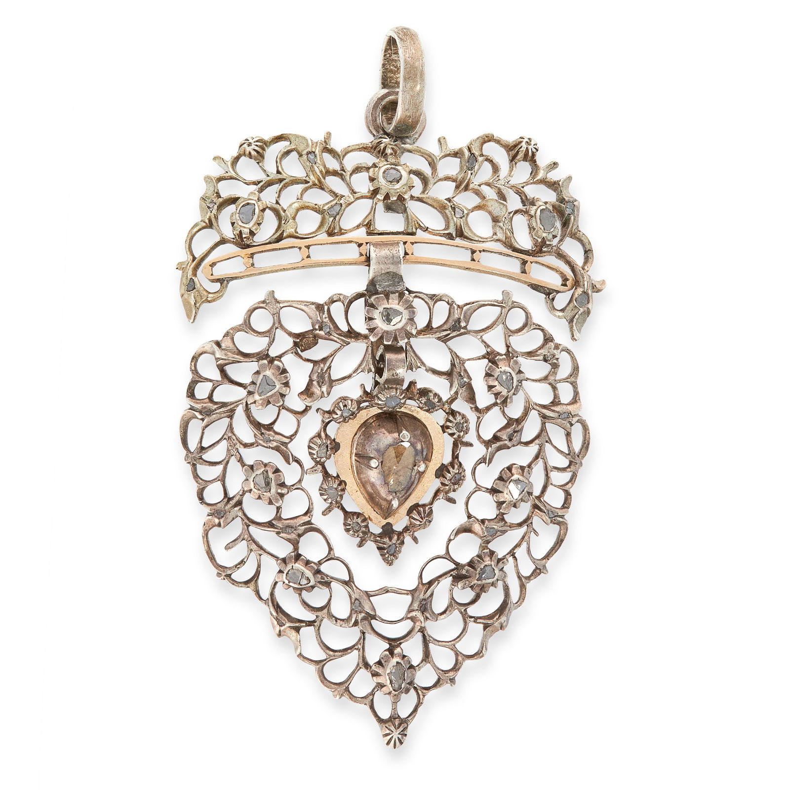 AN ANTIQUE DIAMOND PENDANT, DUTCH EARLY 19TH CENTURY (1 of 1)
