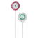 AN ART DECO RUBY, EMERALD, SAPPHIRE AND DIAMOND PIN