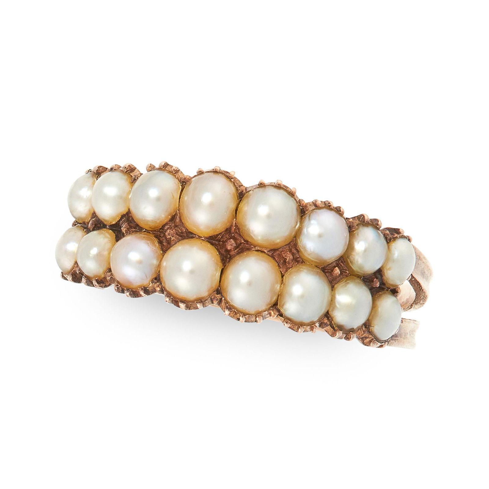 AN ANTIQUE PEARL DRESS RING, 19TH CENTURY in yellow (1 of 1)