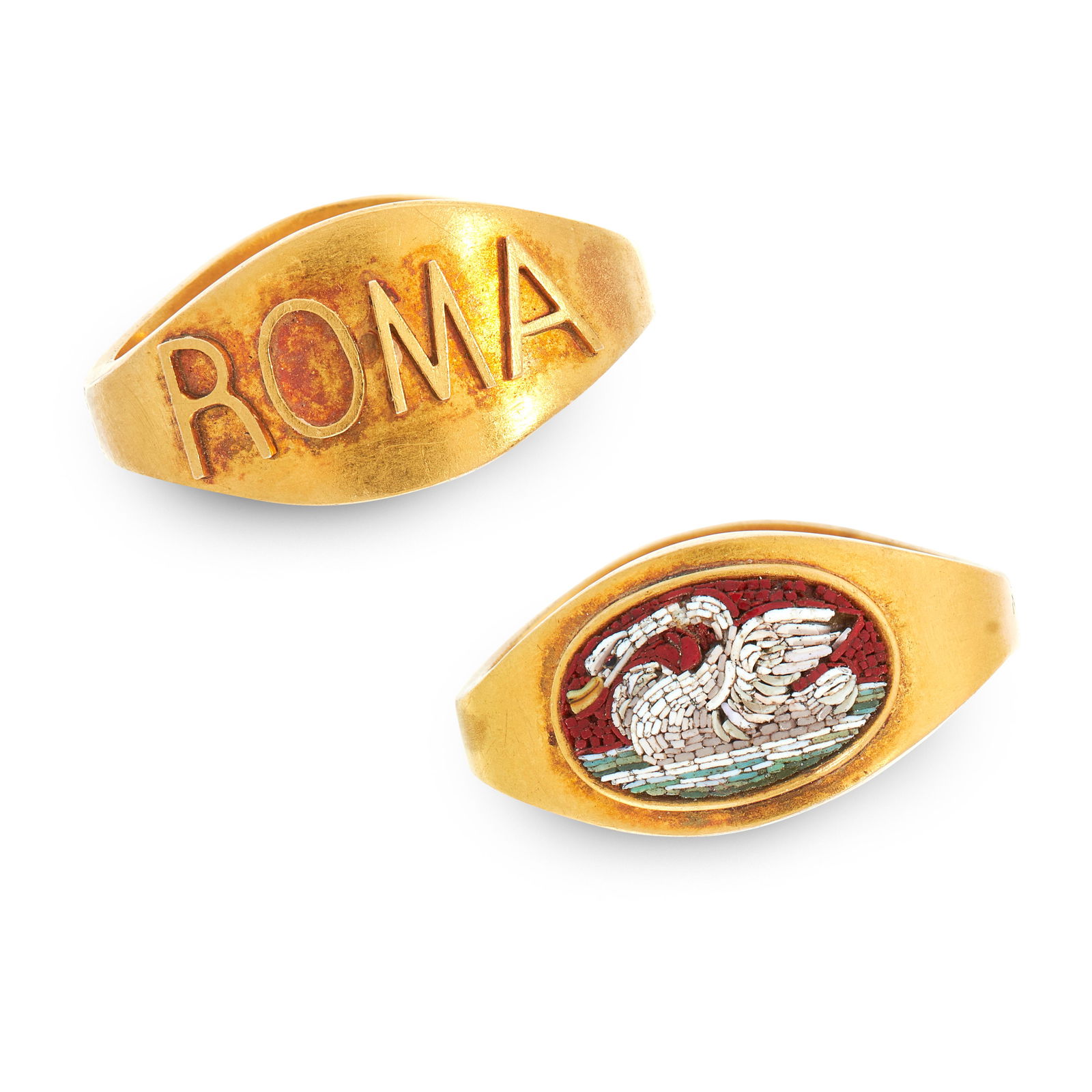 AN ANTIQUE MICROMOSAIC DRESS RING, 19TH CENTURY in high (1 of 1)