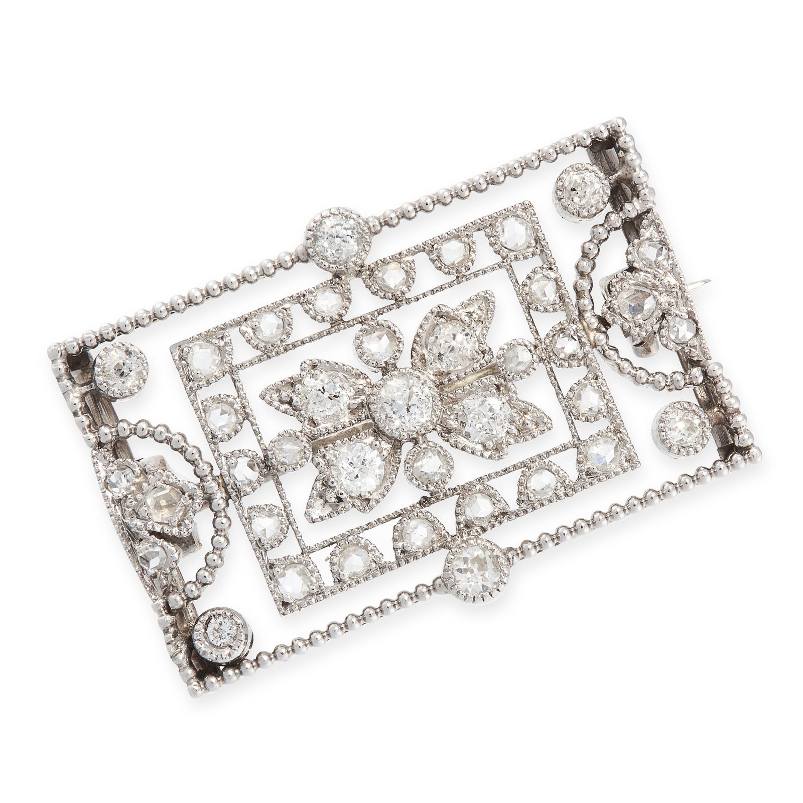 AN ANTIQUE DIAMOND BROOCH, CIRCA 1910 in platinum, the (1 of 1)