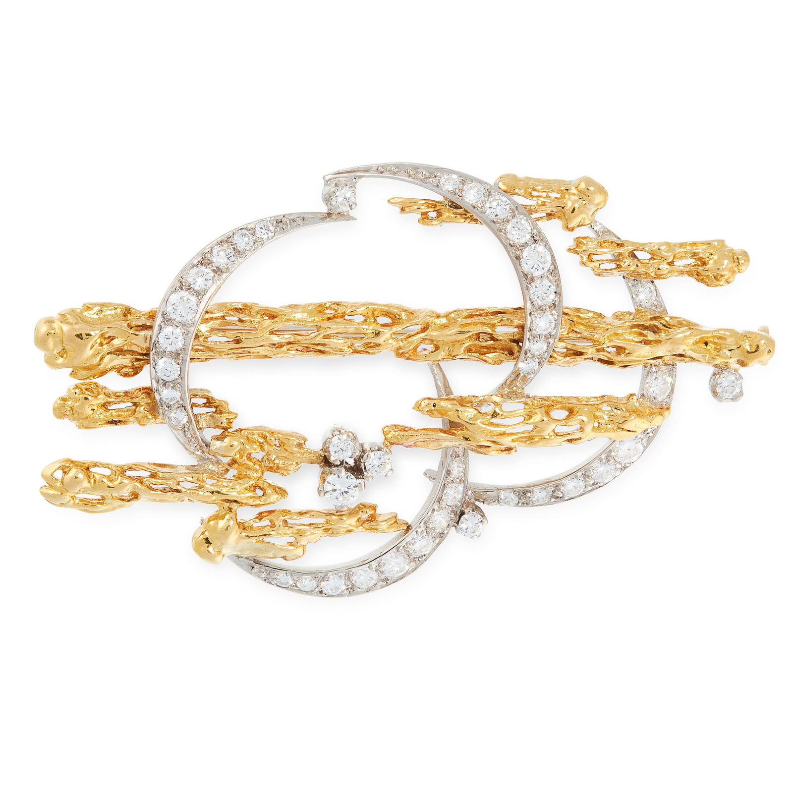 A VINTAGE DIAMOND BROOCH, DAVID SHACKMAN & SONS 1975 in (1 of 1)