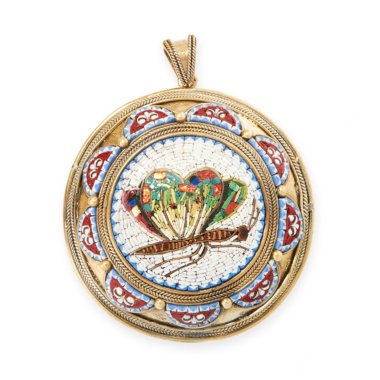 AN ANTIQUE MICROMOSAIC PENDANT, LATE 19TH CENTURY in (1 of 1)