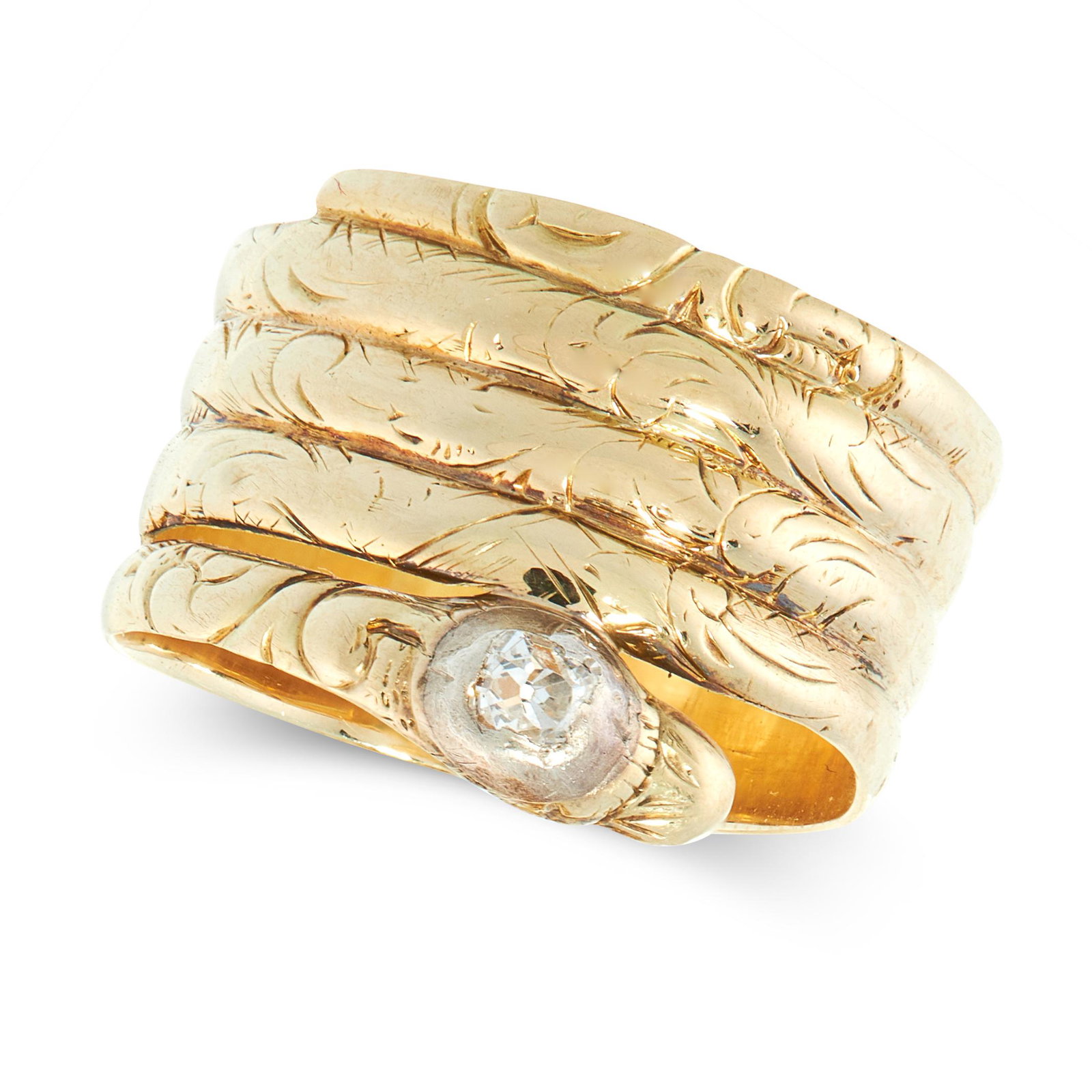 AN ANTIQUE DIAMOND SNAKE RING, 19TH CENTURY in high (1 of 1)
