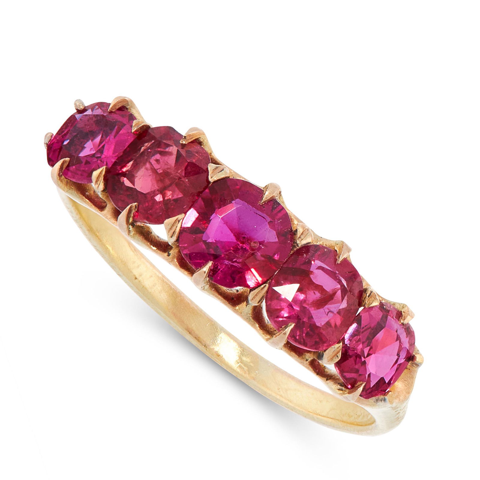 AN ANTIQUE UNHEATED RUBY DRESS RING in high carat (1 of 1)