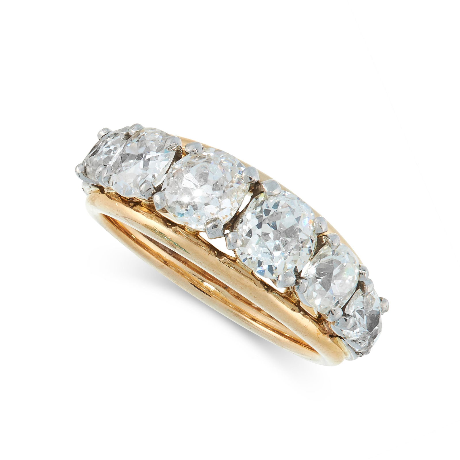 A DIAMOND DRESS RING in yellow and white gold, the (1 of 1)