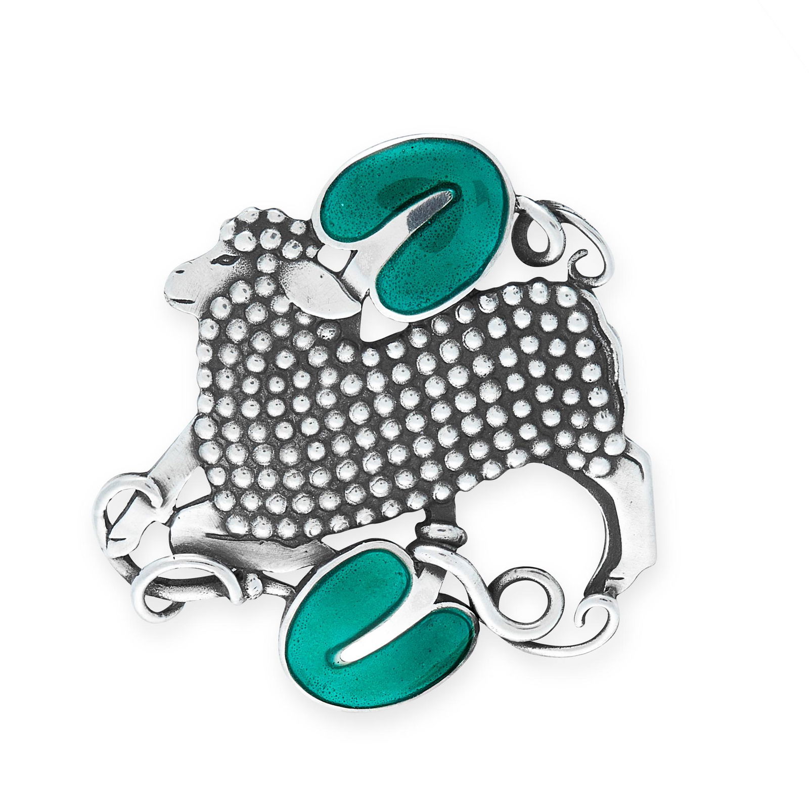 AN ENAMEL LAMB BROOCH, ARNO MALINOWSKI FOR GEORG JENSEN (1 of 1)