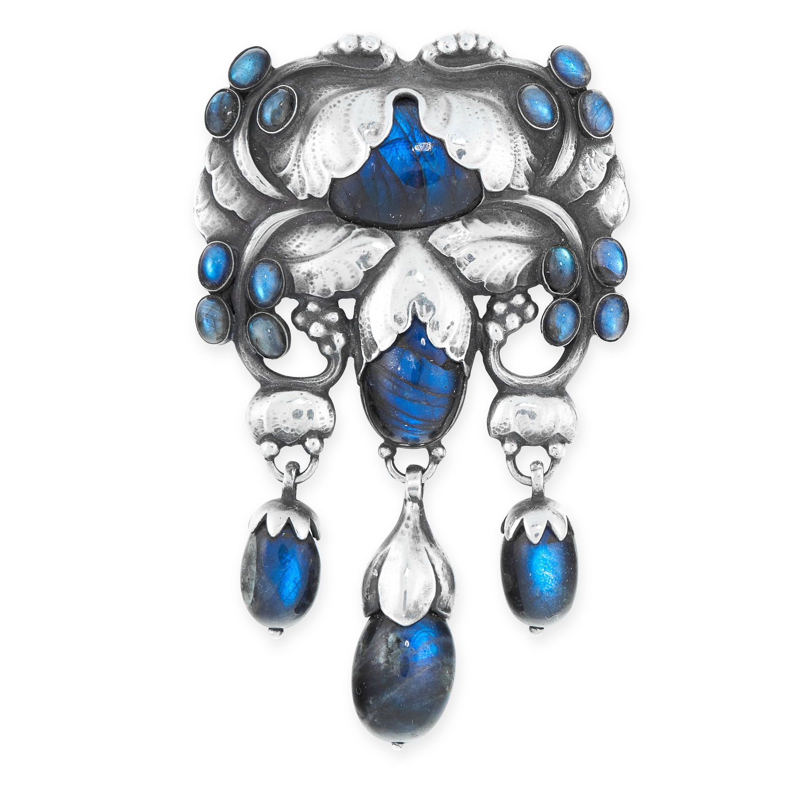 AN IMPORTANT ANTIQUE LABRADORITE MASTER BROOCH, GEORG (1 of 2)
