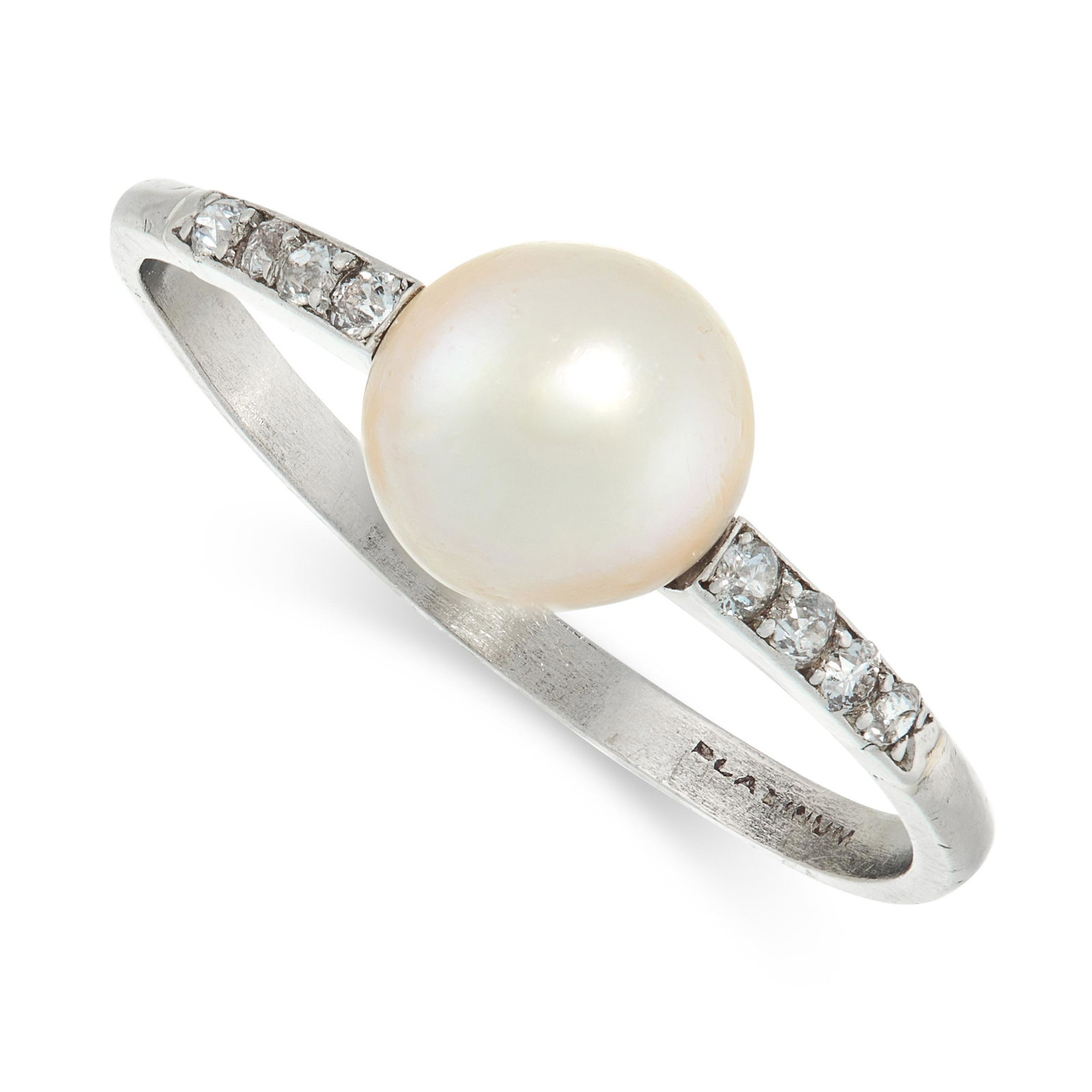 ANTIQUE NATURAL PEARL AND DIAMOND RING, EARLY 20TH (1 of 1)