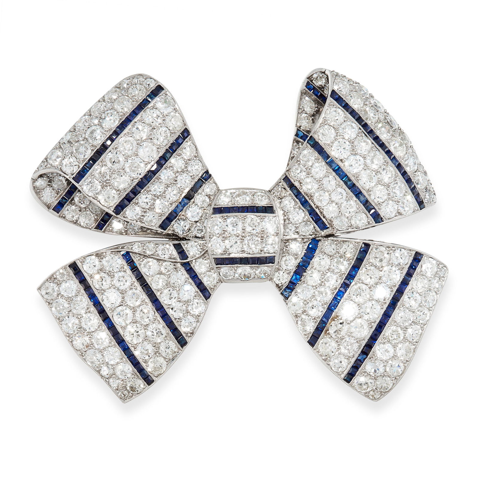 ART DECO SAPPHIRE AND DIAMOND BROOCH, 1930S in (1 of 1)