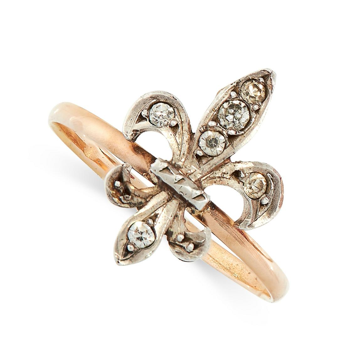 DIAMOND FLEUR DE LIS RING comprising of fleur de lis (1 of 1)