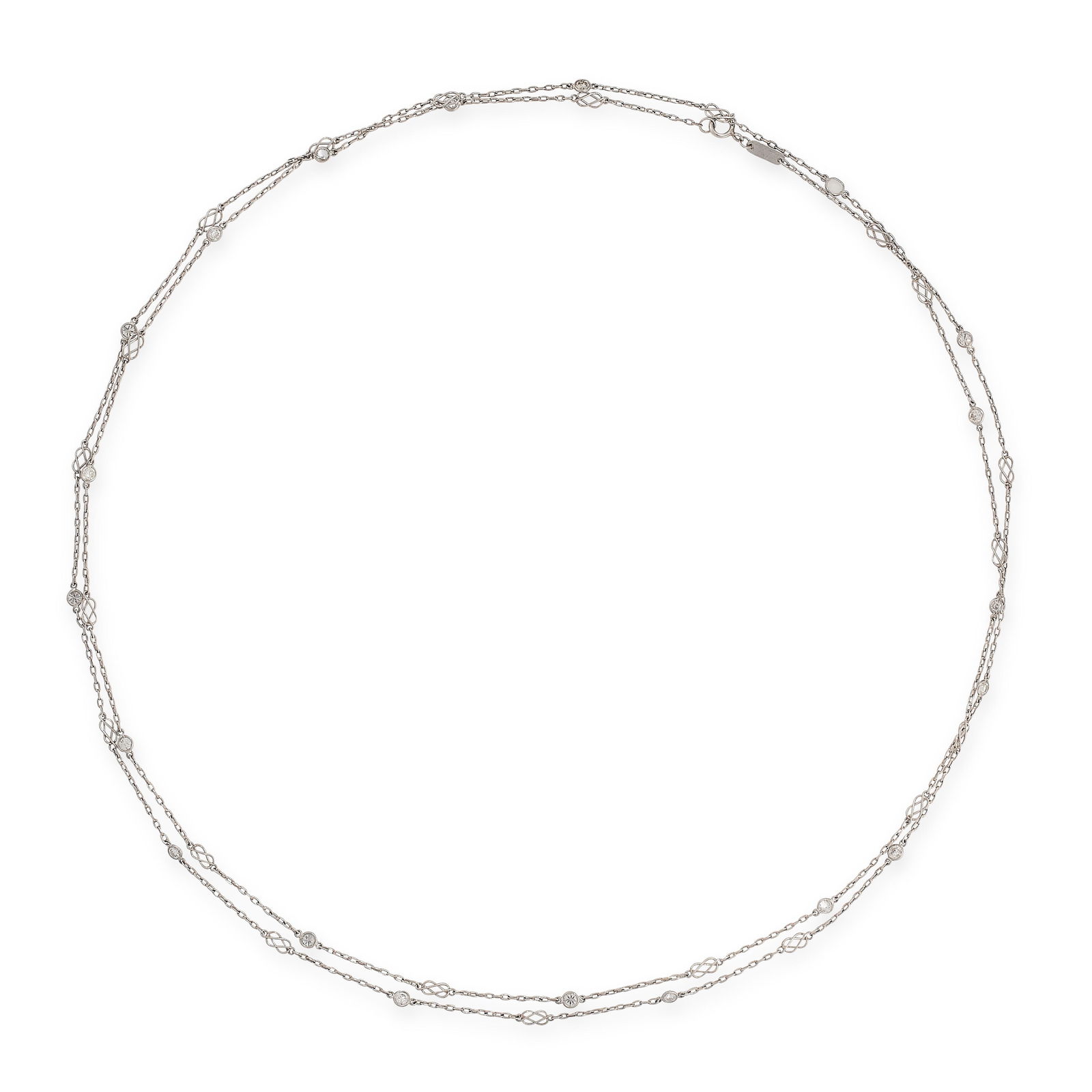 ART DECO DIAMOND SAUTOIR NECKLACE in platinum, the long (1 of 1)